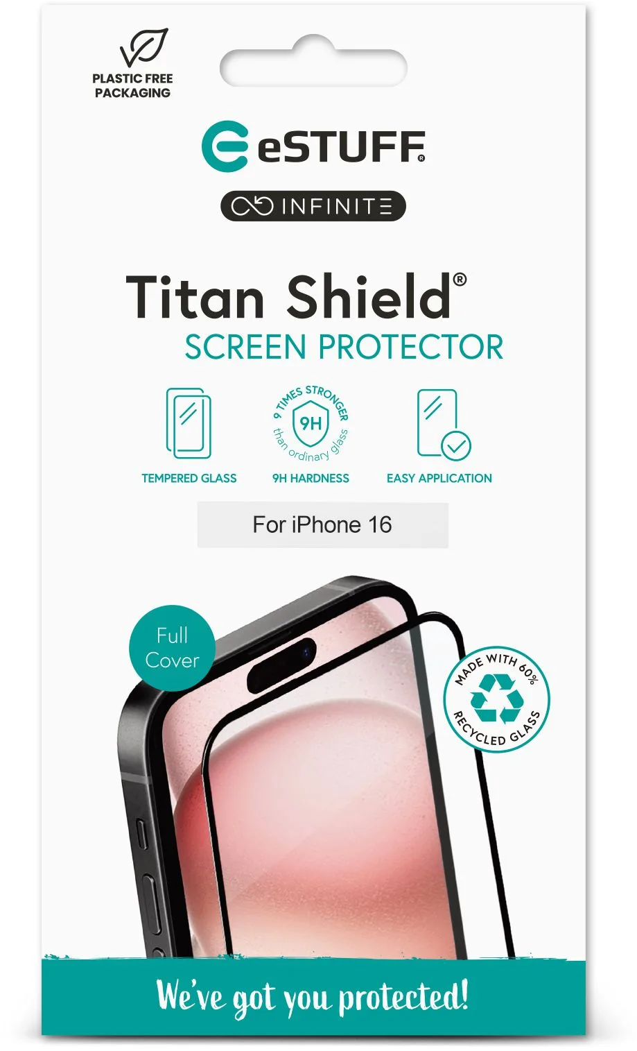 eSTUFF Titan Shield Infinite - Bildschirmschutz für Handy - Glas, Ansicht 4