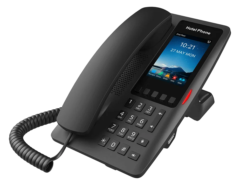 Fanvil H6W-Black H6W-Black---WiFi Hotel Phone SIP Wi-Fi 6 - VoIP-Telefon - Voice-Over-IP, Ansicht 2