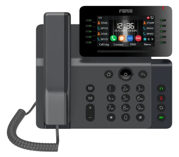 Fanvil V65 - VoIP-Telefon mit Rufnummernanzeige/Anklopffunktion, Ansicht 2