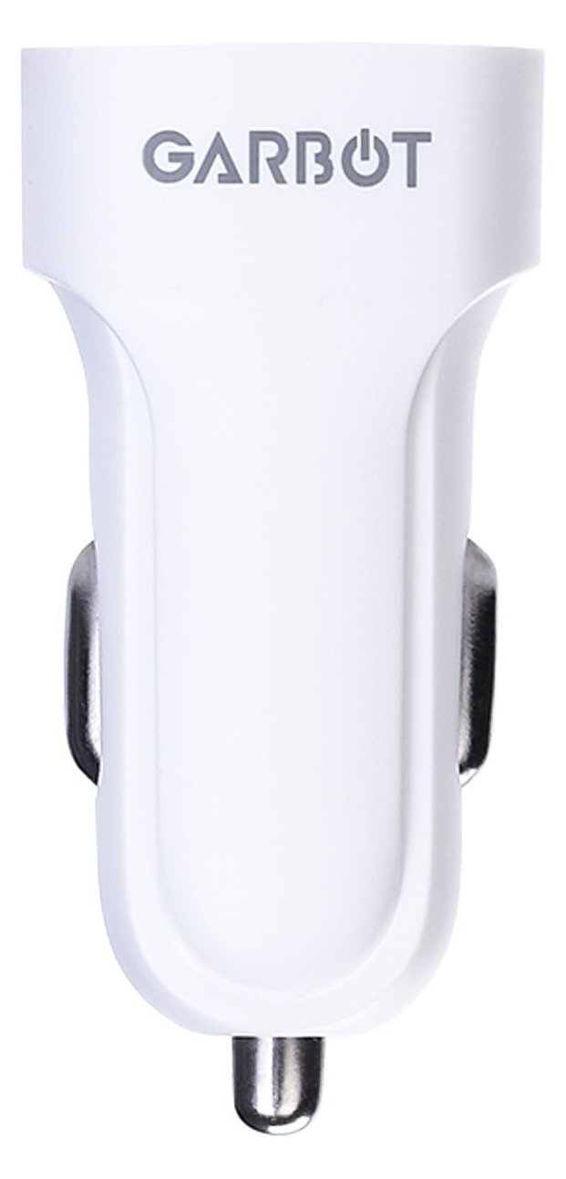 GARBOT Grab&Go Dual USB Car Charger 10W White