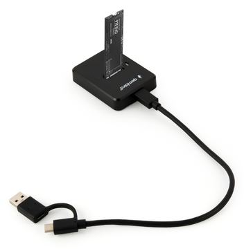 Gembird DD-U3M2 - SSD-Dockingstation - M.2 - M.2 Card (PCIe NVMe & SATA) von LumaTech
