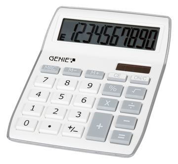 Genie 840 S - Desktop - Display-Rechner - 10 Ziffern - Display klappbar - Batterie/Solar - Grau - Weiß von LumaTech