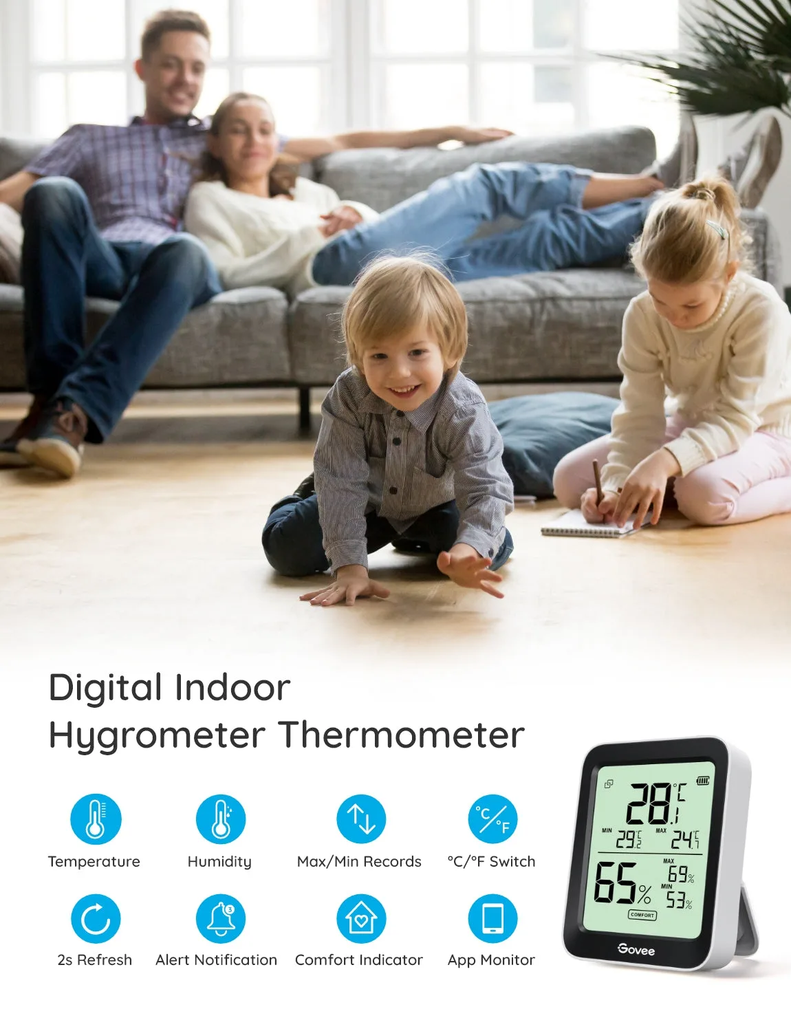 Govee H5075 - Thermo-Hygrometer - digital - kabellos, Ansicht 2