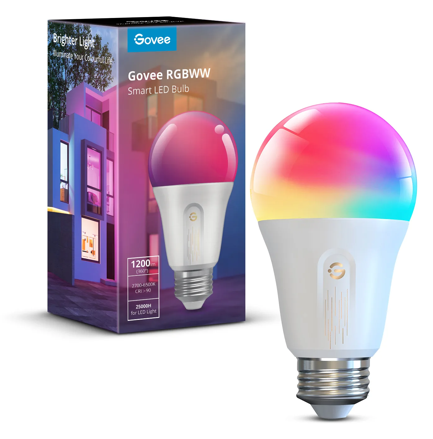 Govee Leuchtmittel Smart E27 2700-6500K RGBWW, Ansicht 2