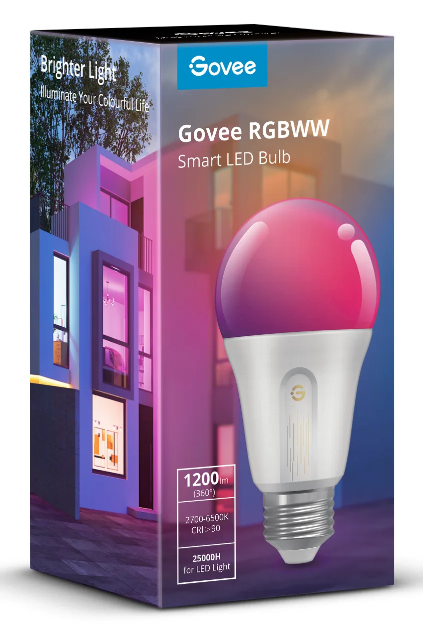 Govee Leuchtmittel Smart E27 2700-6500K RGBWW, Ansicht 3