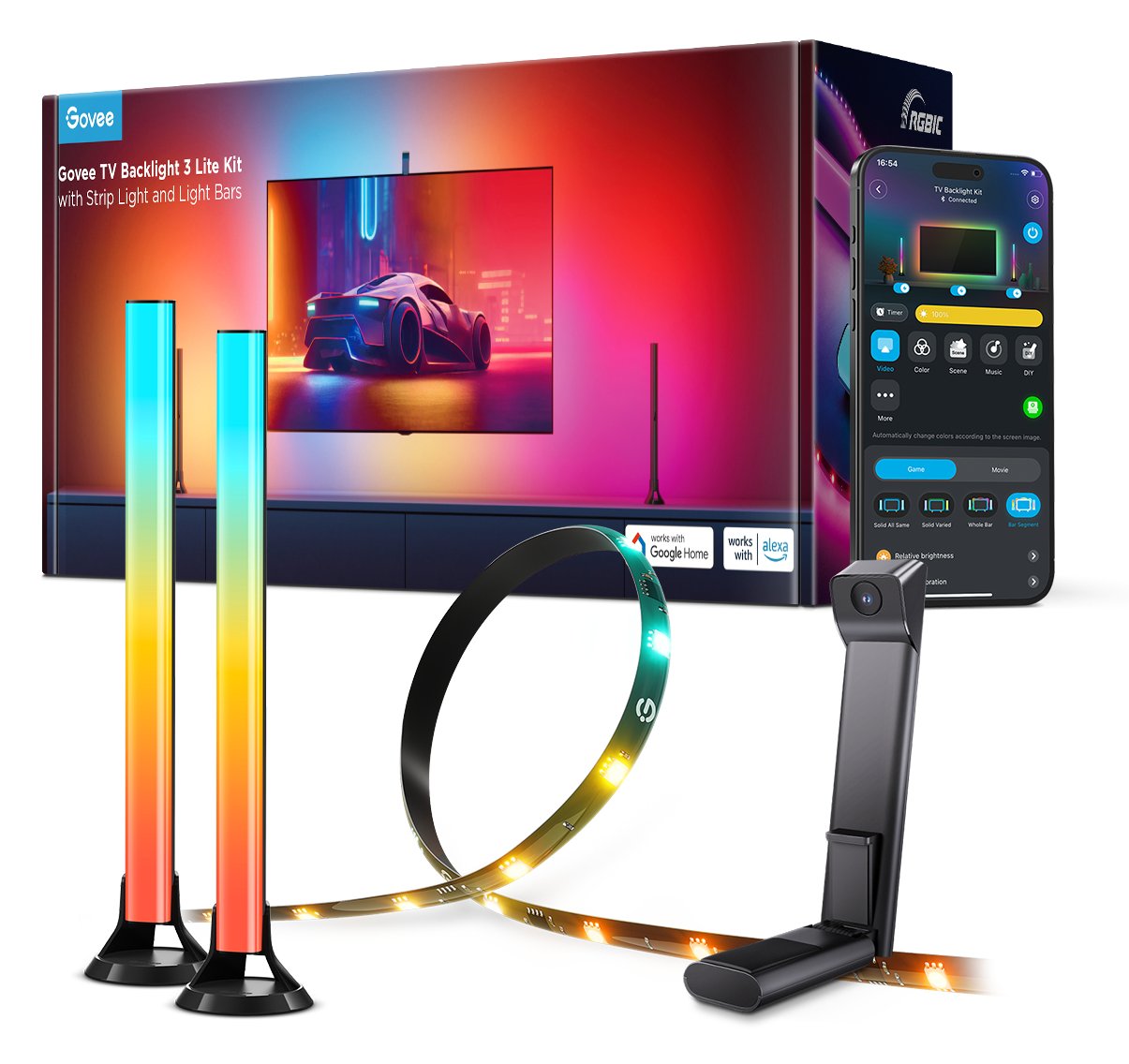 Govee TV Backlight 3 Lite Kit StripLight & LightBar 55 -65