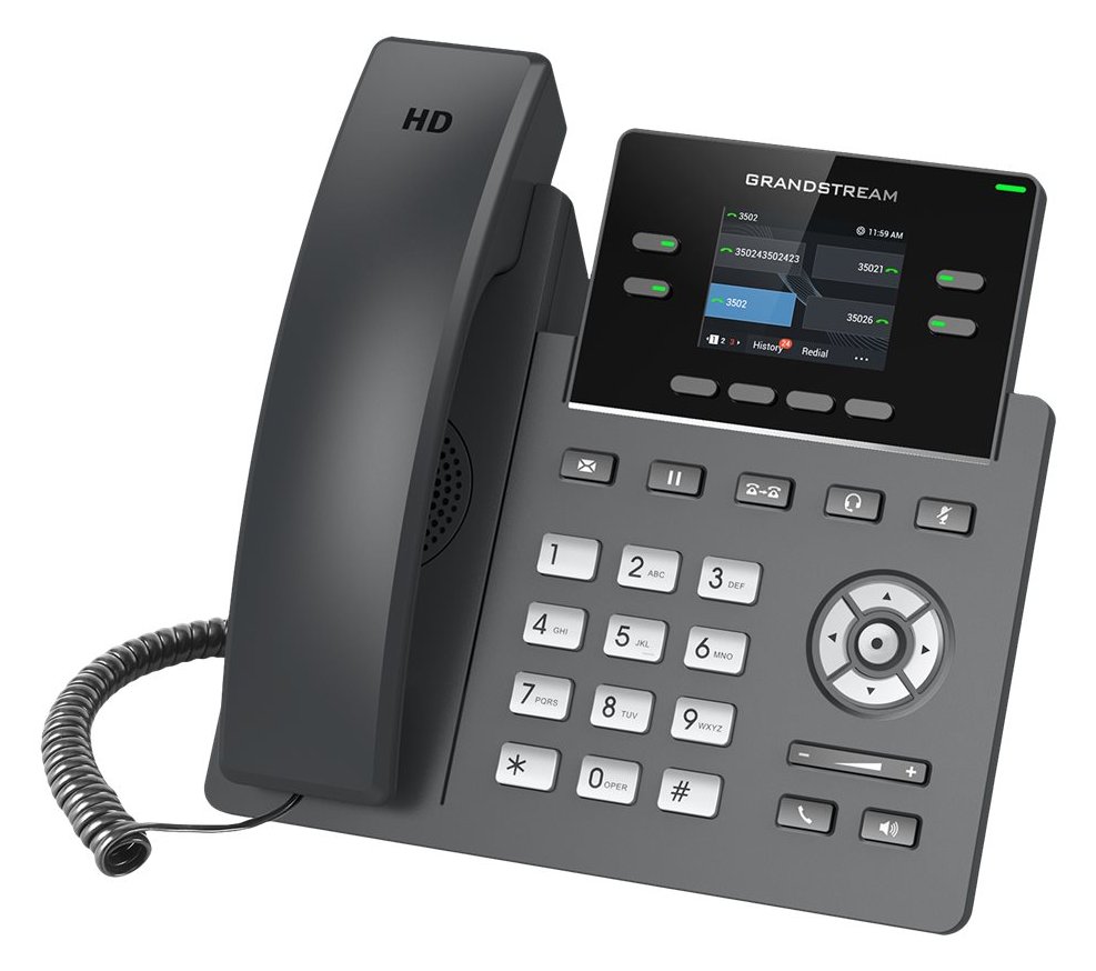 Grandstream GRP2612P - VoIP-Telefon mit Rufnummernanzeige/Anklopffunktion