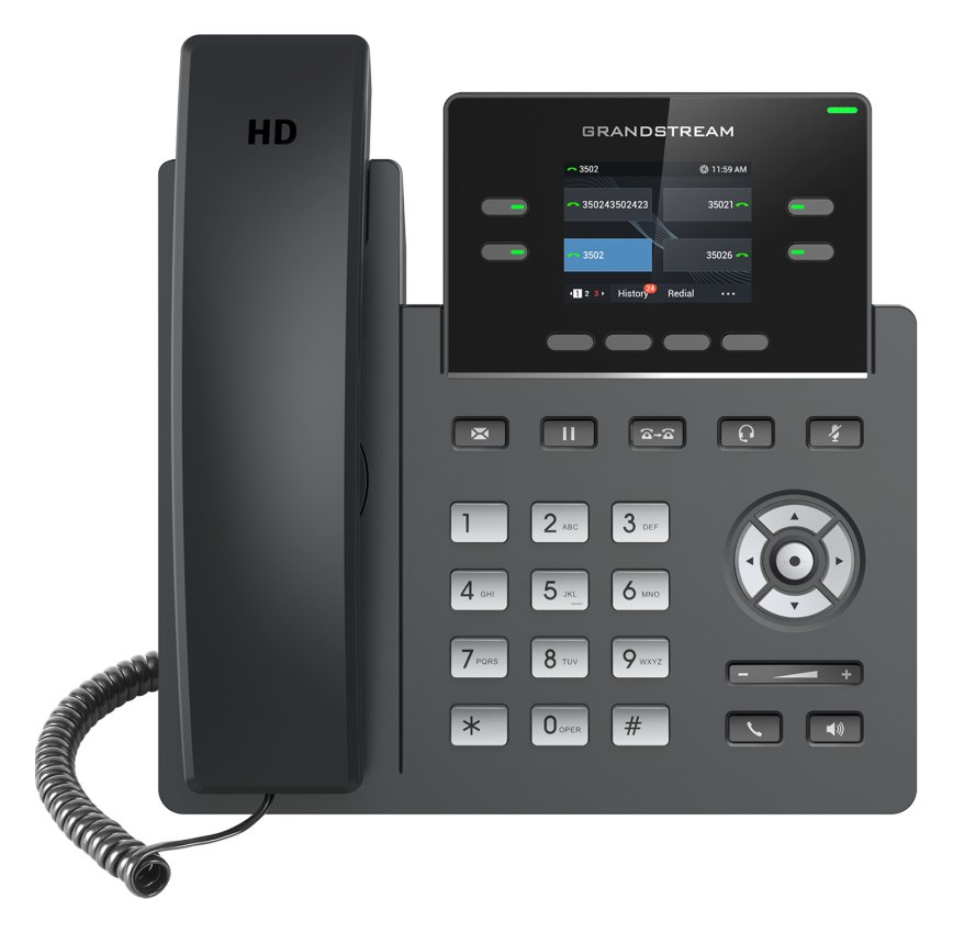 Grandstream GRP2612W - VoIP-Telefon mit Rufnummernanzeige/Anklopffunktion