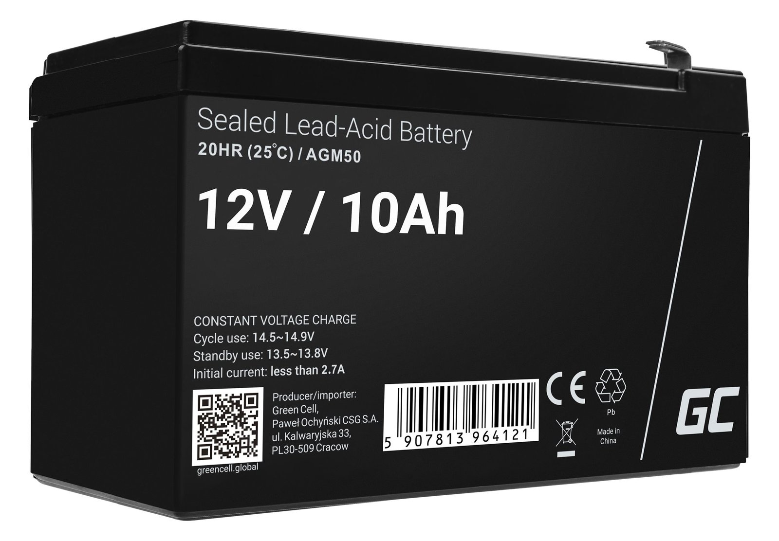 Green Cell AGM - Batterie - Bleisäure - 10 Ah