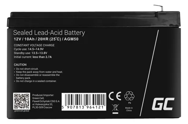 Green Cell AGM - Batterie - Bleisäure - 10 Ah, Ansicht 3