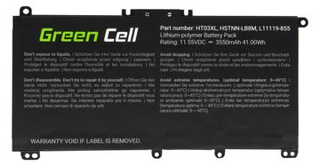 Green Cell Laptop-Batterie (gleichwertig mit: HP HT03XL) von LumaTech