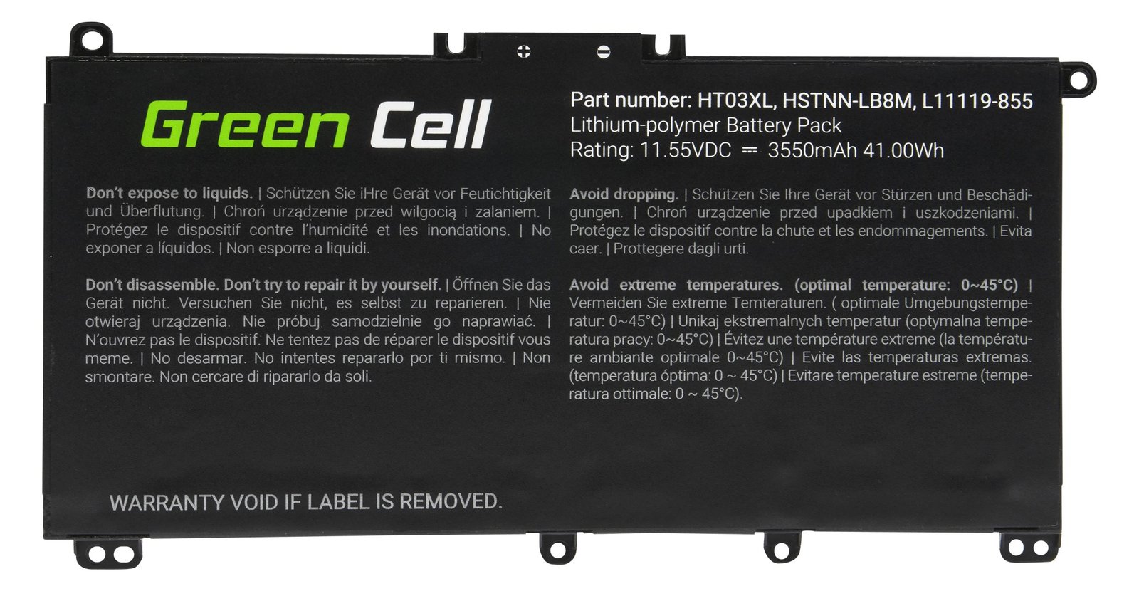 Green Cell Laptop-Batterie (gleichwertig mit: HP HT03XL)