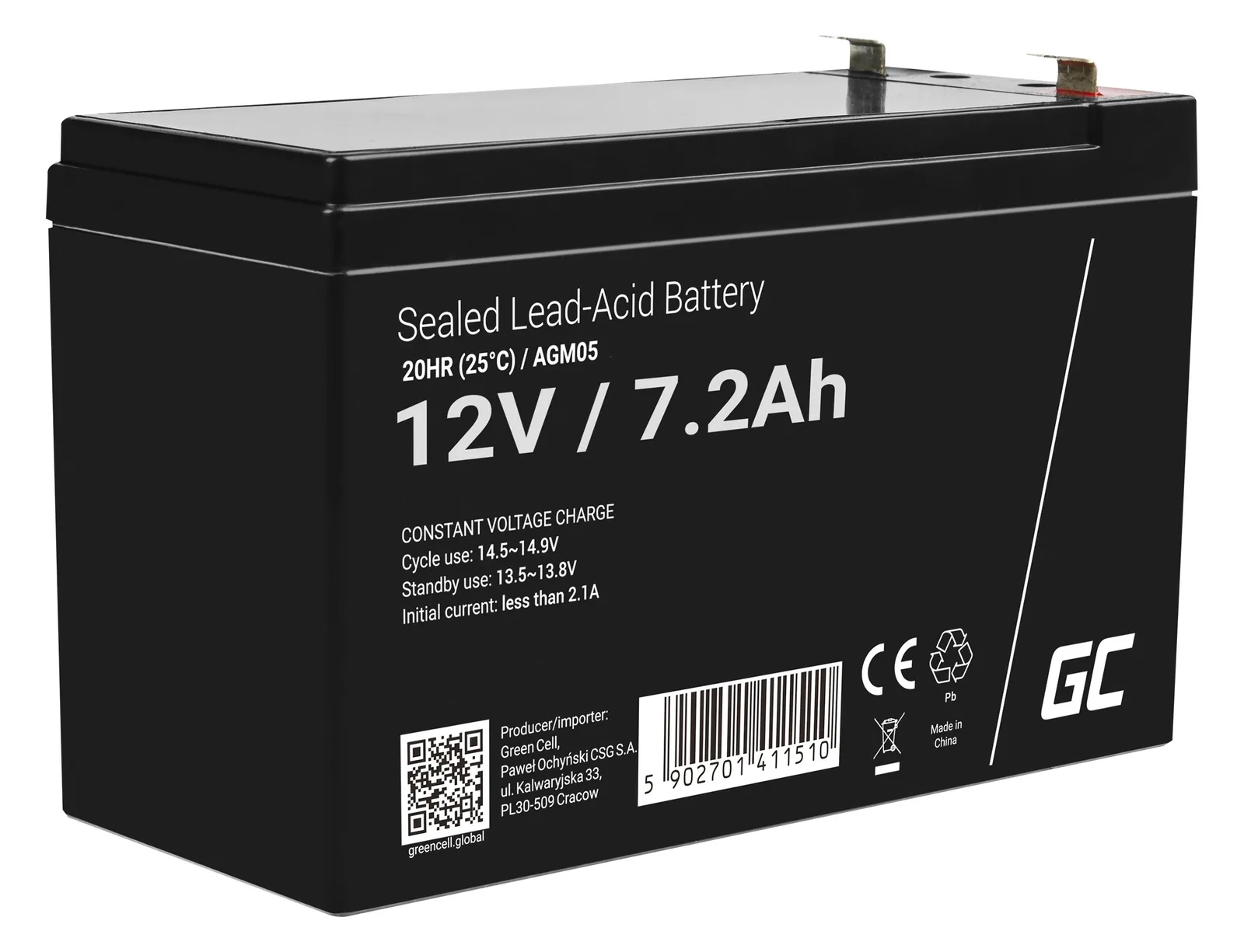 Green Cell USV-Akku - 1 x Batterie - Sealed Lead Acid (SLA), Ansicht 3