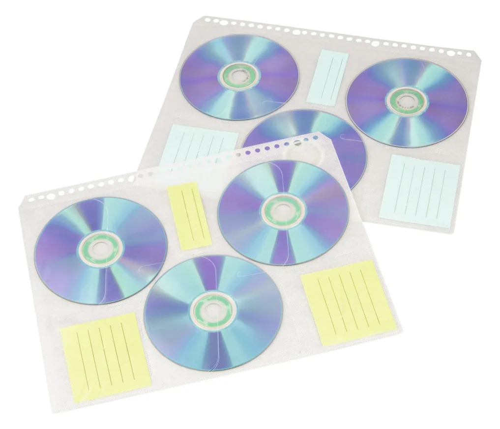 Hama CD-ROM Index Sleeves - CD-Umschläge - Kapazität: 6 CD - Transparent White (Packung mit 10), Ansicht 3