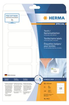 HERMA Special - Selbstklebend - weiß - 50 x 80 mm 250 Stck. (25 Bogen x 10) von LumaTech