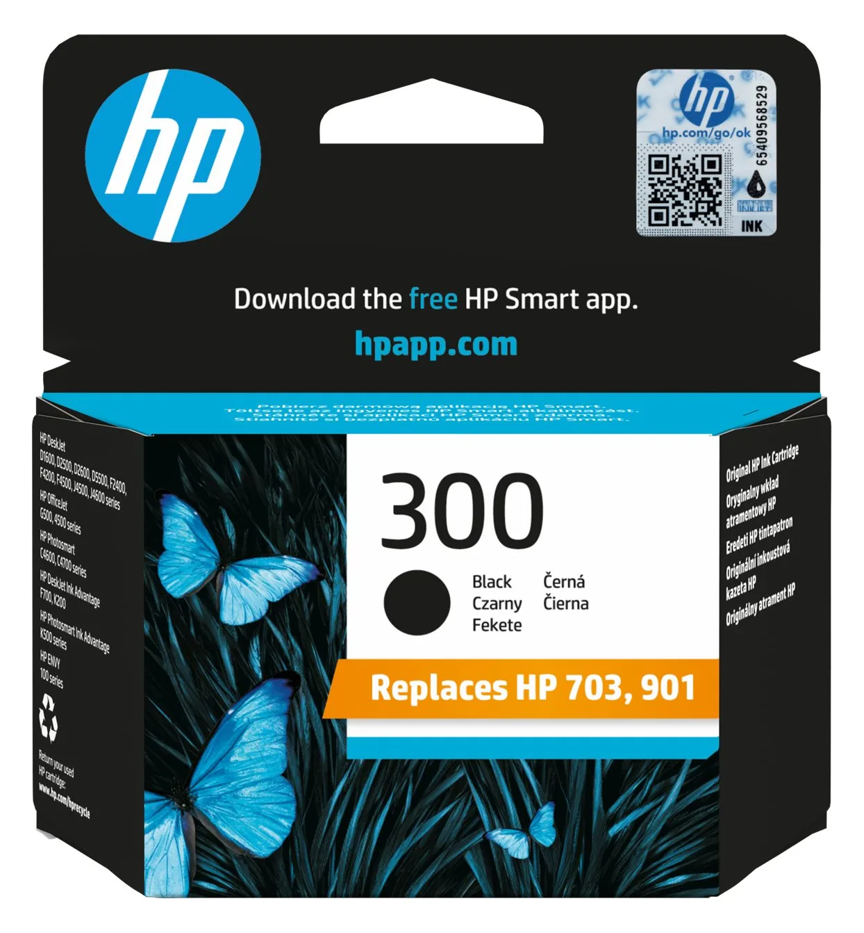 HP 300 - 4 ml - Schwarz - Original - Tintenpatrone, Ansicht 4