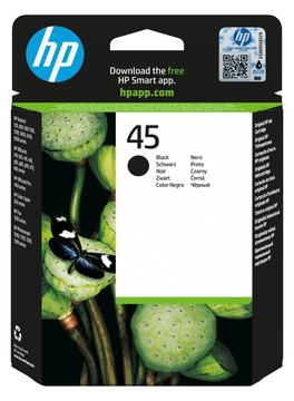 HP 45 Large - 42 ml - Groß - Schwarz - Original von LumaTech