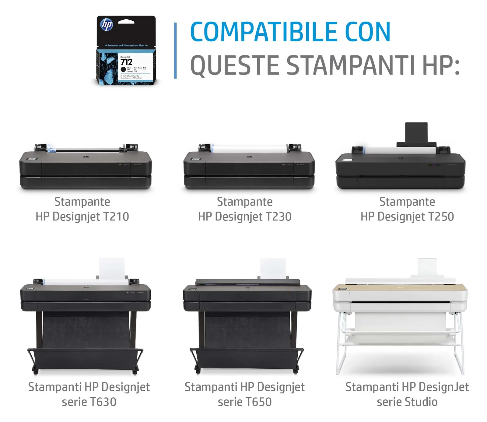 HP 712 - 38 ml - Schwarz - Original - DesignJet, Ansicht 4