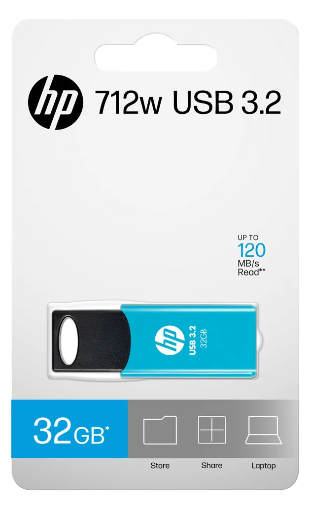 HP 712w - USB-Flash-Laufwerk - 32 GB - USB 3.2 - blau, Ansicht 6