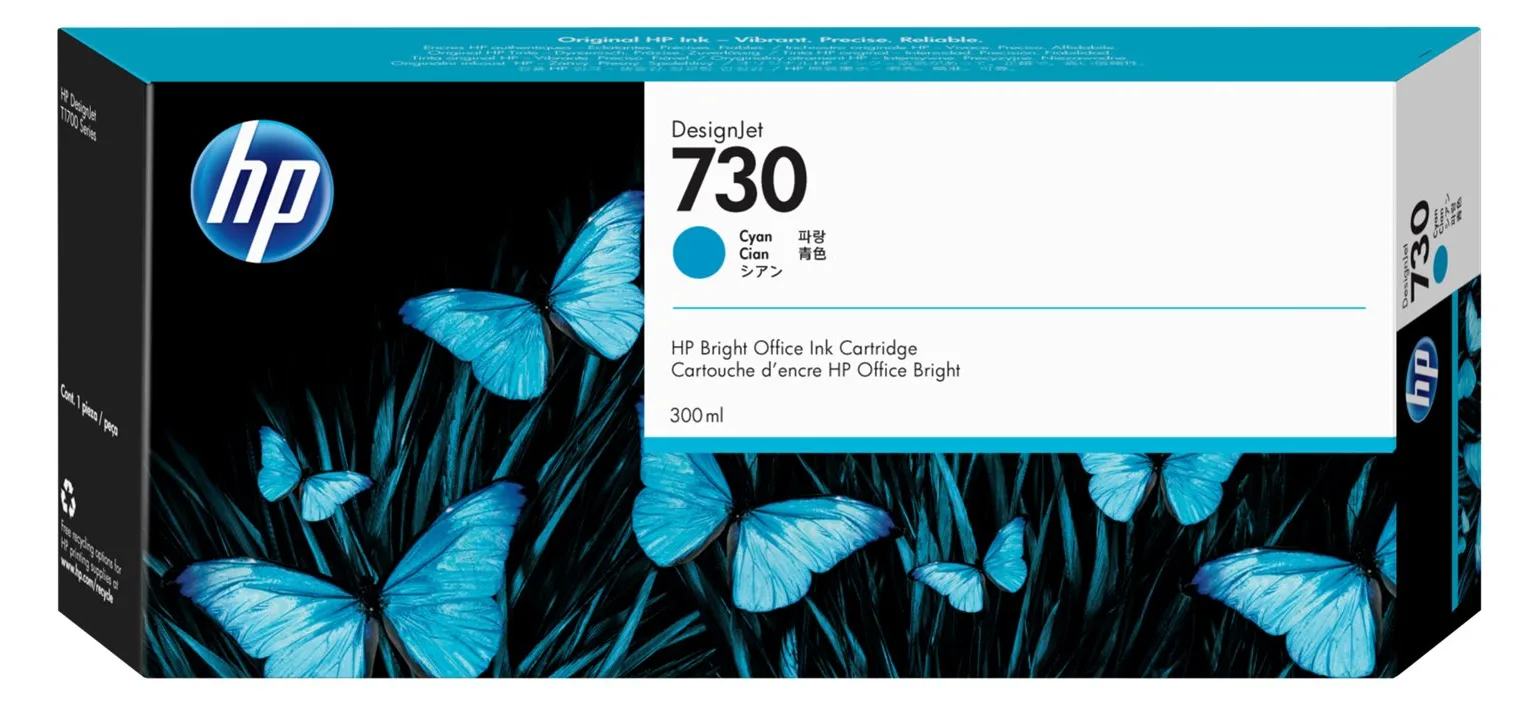 HP 730 - 300 ml - mit hoher Kapazität - Cyan, Ansicht 3