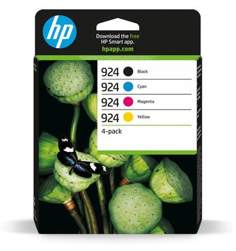 HP 924 - 4er-Pack - Schwarz, Gelb, Cyan, Magenta von LumaTech
