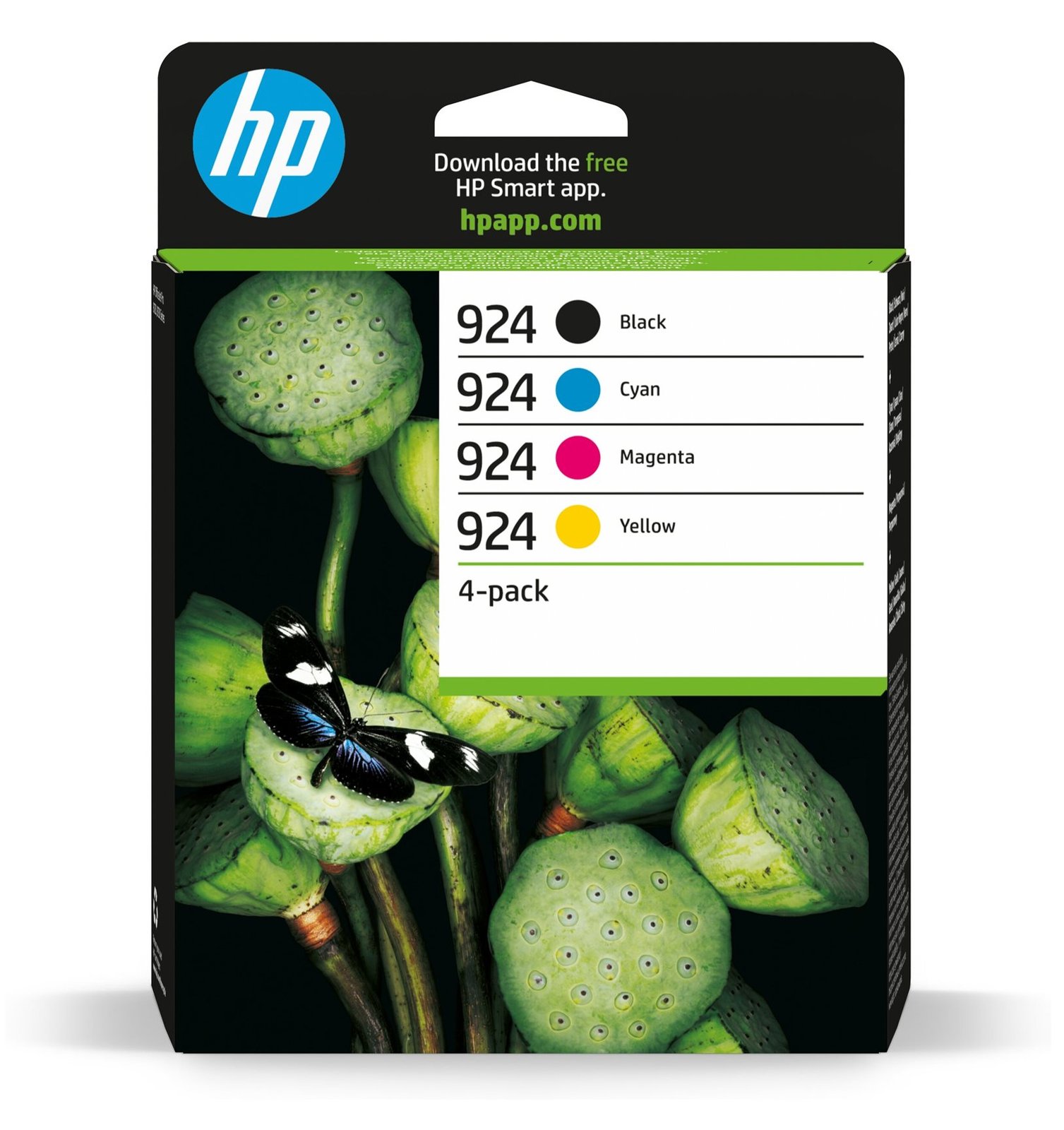 HP 924 - 4er-Pack - Schwarz, Gelb, Cyan, Magenta