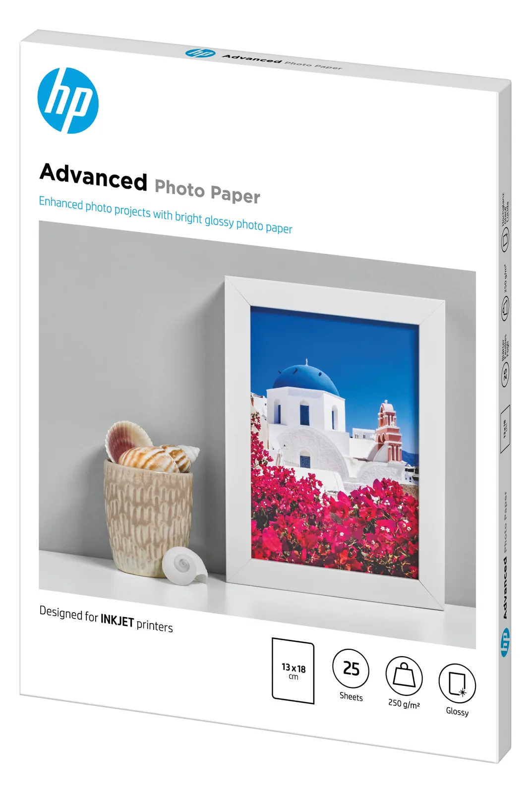 HP Advanced Glossy Photo Paper - Glänzend - 130 x 180 mm 25 Blatt Fotopapier, Ansicht 4