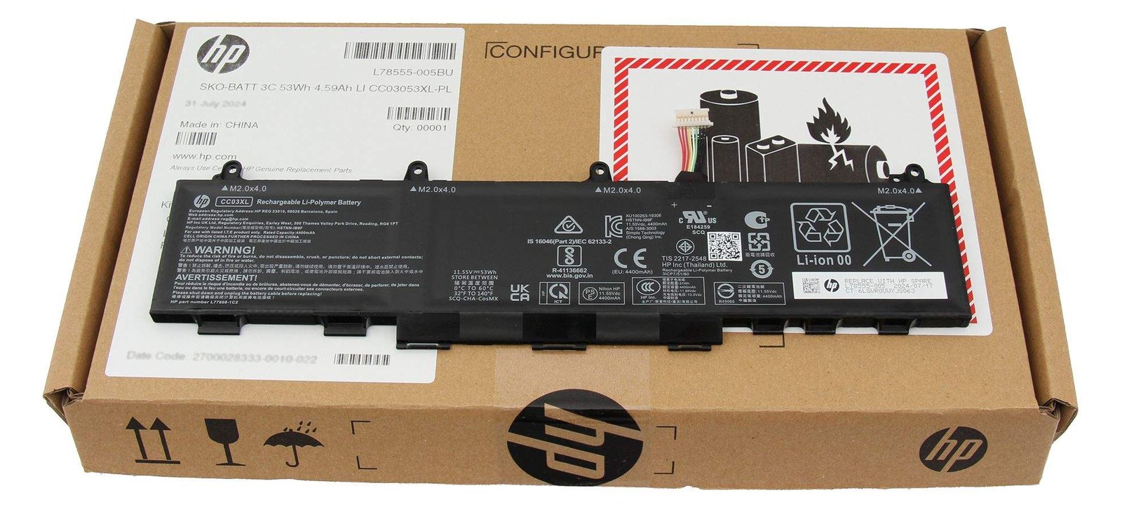 HP Battery 3C 53Wh L77608-2C2