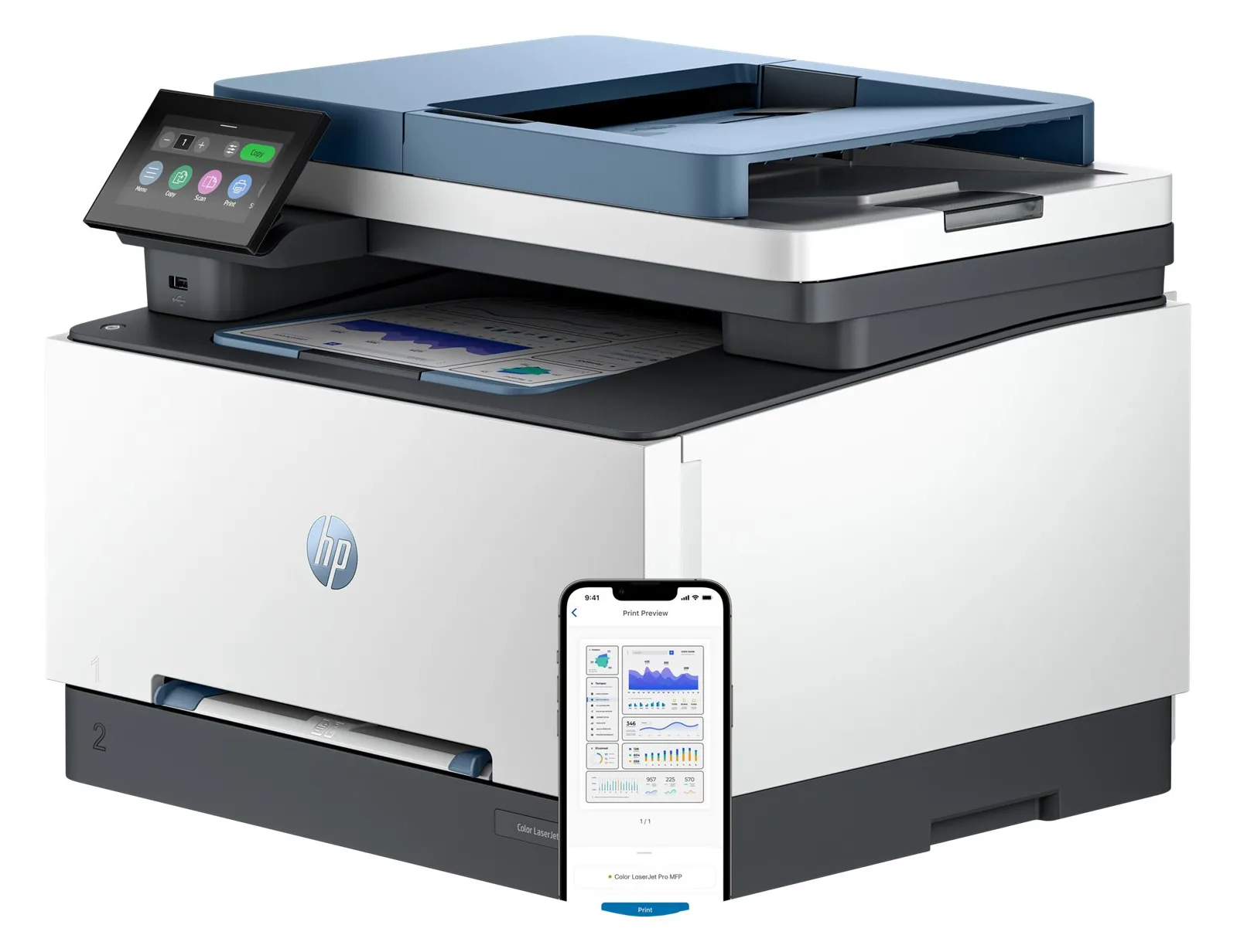 HP COLOR LASERJET PRO MFP 3302FDNG - Fax - Farbig, Ansicht 4