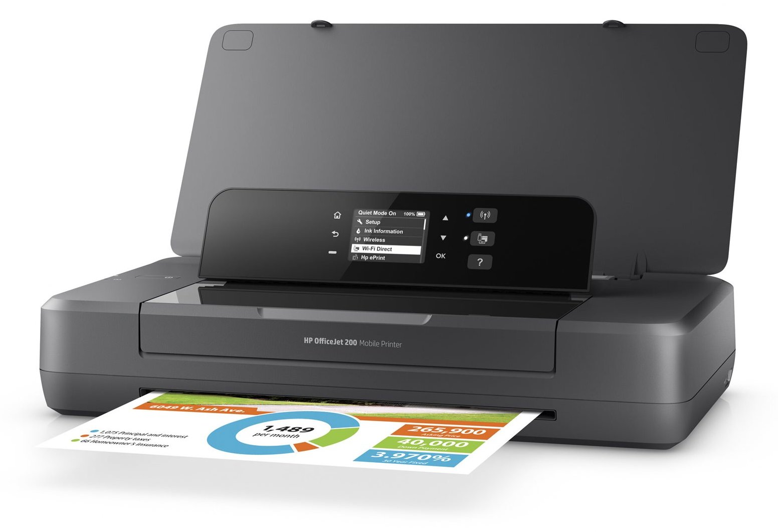 HP Officejet 200 Mobile Printer - Drucker - Farbe - Tintenstrahl - A4/Legal - 1200 x 1200 dpi - bis zu 20 Seiten/Min.