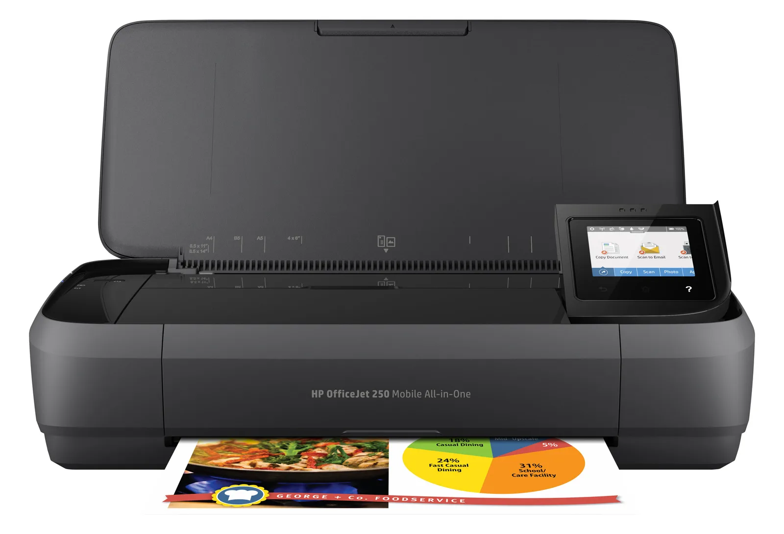 HP Officejet 250 Mobile All-in-One - Multifunktionsdrucker - Farbe - Tintenstrahl - Legal (216 x 356 mm), Ansicht 5