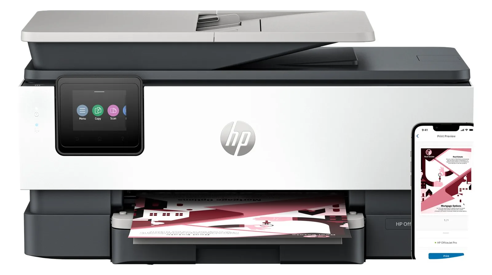 HP Officejet Pro 8122e All-in-One - Multifunktionsdrucker - Farbe - Tintenstrahl - Legal (216 x 356 mm), Ansicht 2