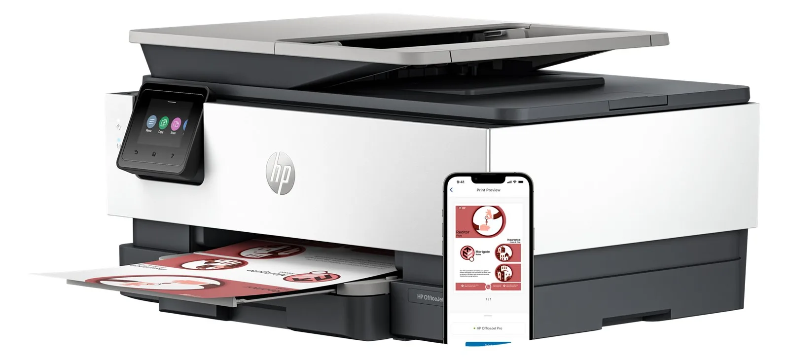 HP Officejet Pro 8122e All-in-One - Multifunktionsdrucker - Farbe - Tintenstrahl - Legal (216 x 356 mm), Ansicht 4
