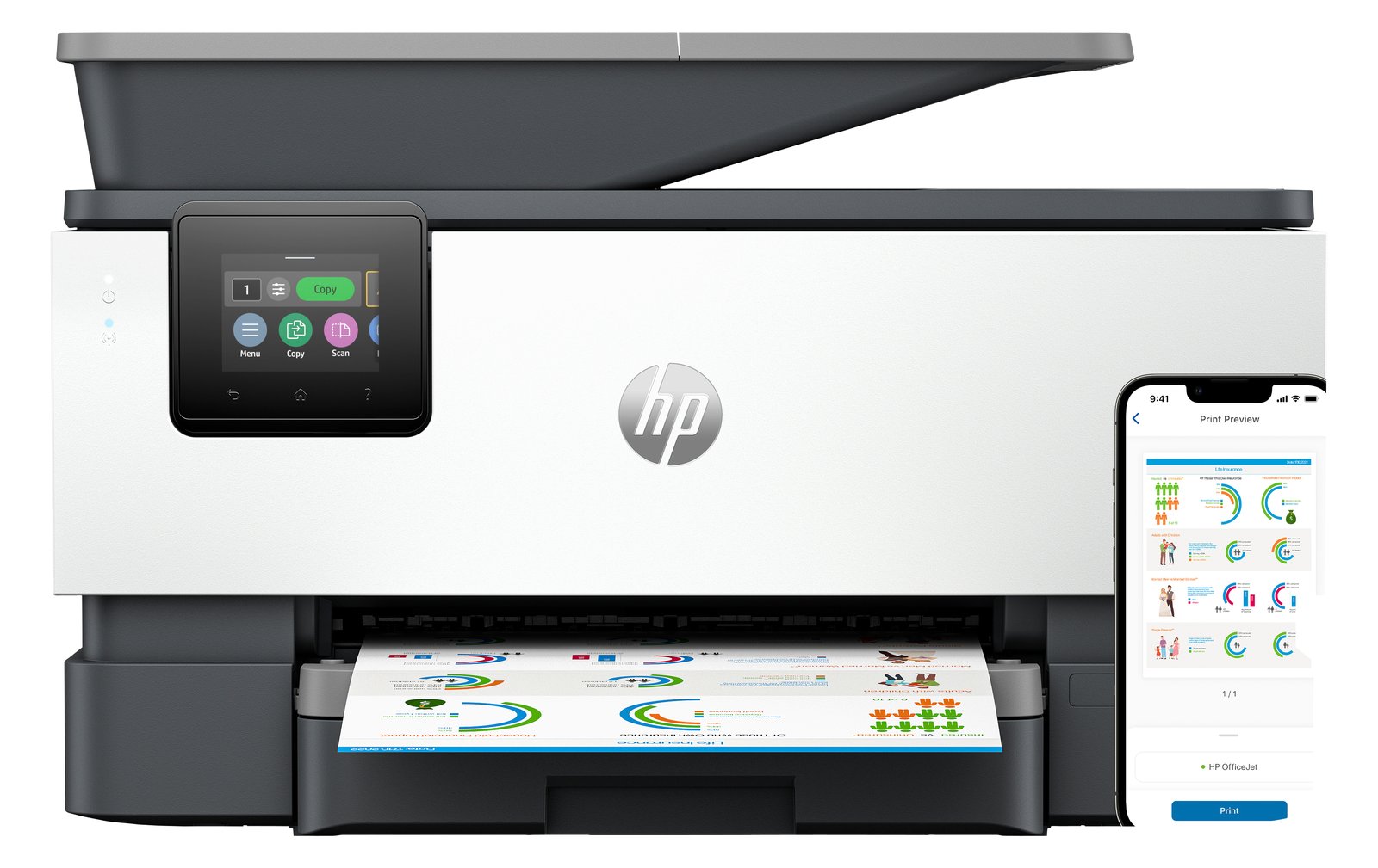 HP Officejet Pro 9120e All-in-One - Multifunktionsdrucker - Farbe - Tintenstrahl - Legal (216 x 356 mm) von LumaTech
