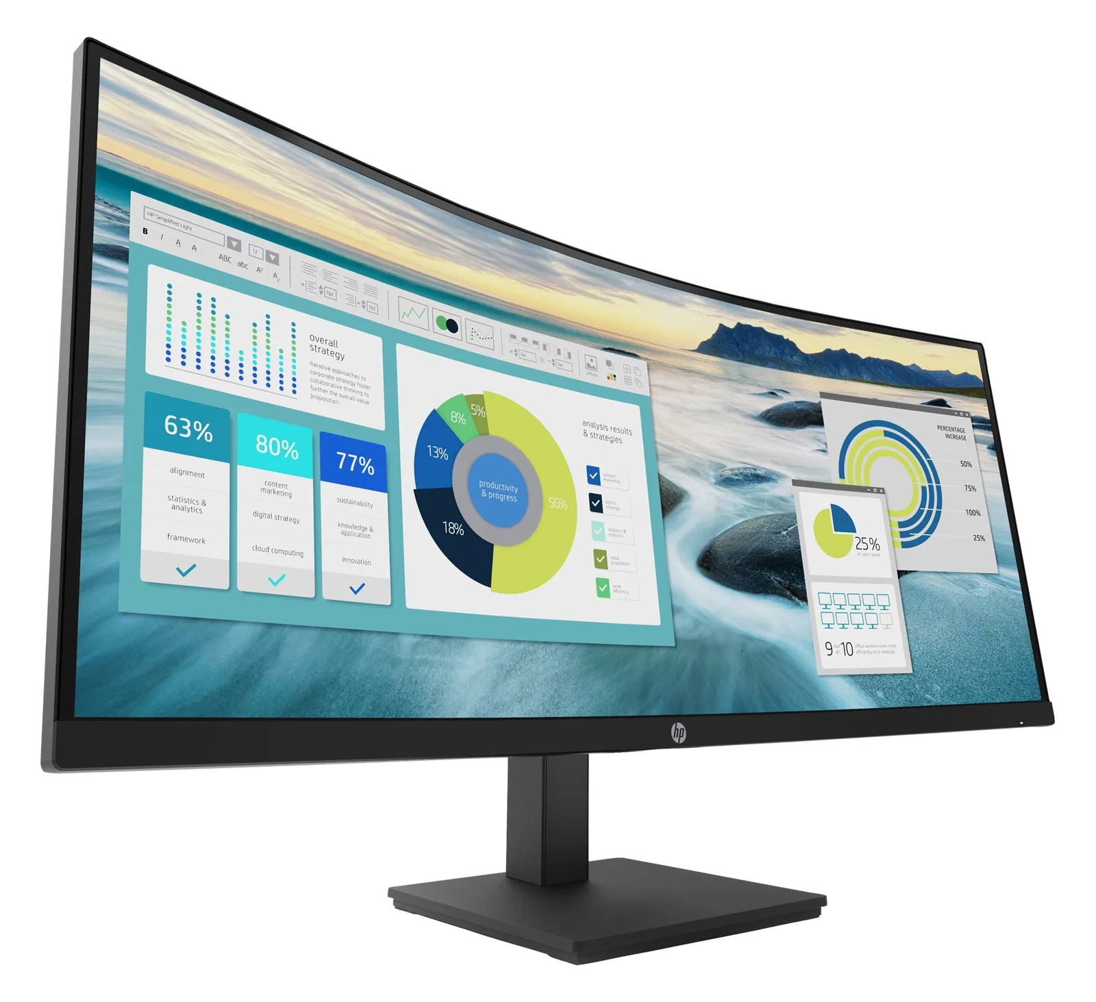 HP P34hc G4 - P-Series - LED-Monitor - gebogen - 86.36 cm (34), Ansicht 5
