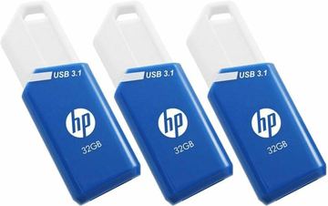 HP PNY x755w Triple Pack - 32 GB - USB Typ-A - 3.2 Gen 1 (3.1 Gen 1) - 75 MB/s - Dia - Blau - Weiß von LumaTech