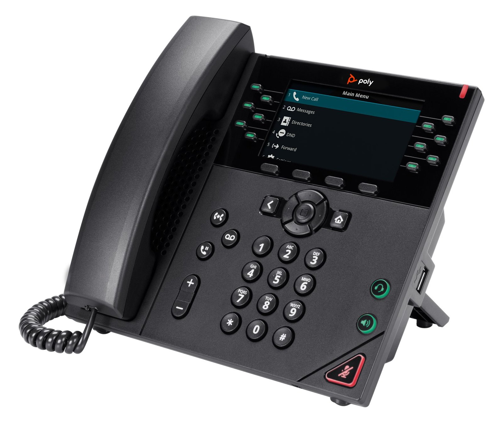HP Poly VVX 450 - VoIP-Telefon - dreiweg Anruffunktion
