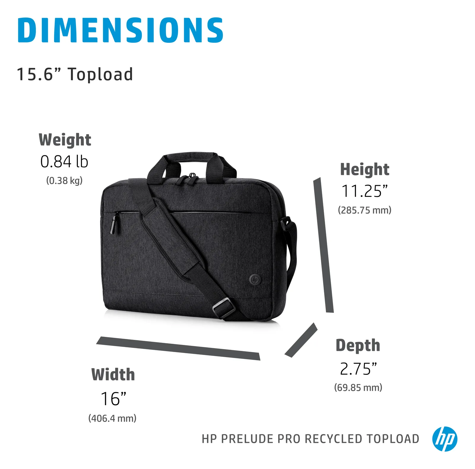 HP Prelude Pro Recycle Top Load - Notebook-Tasche - 39.6 cm (15.6), Ansicht 2