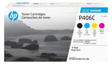 HP Samsung CLT-P406C - 4er-Pack - Schwarz, Gelb, Cyan, Magenta - Original - Tonerpatrone (SU375A) von LumaTech