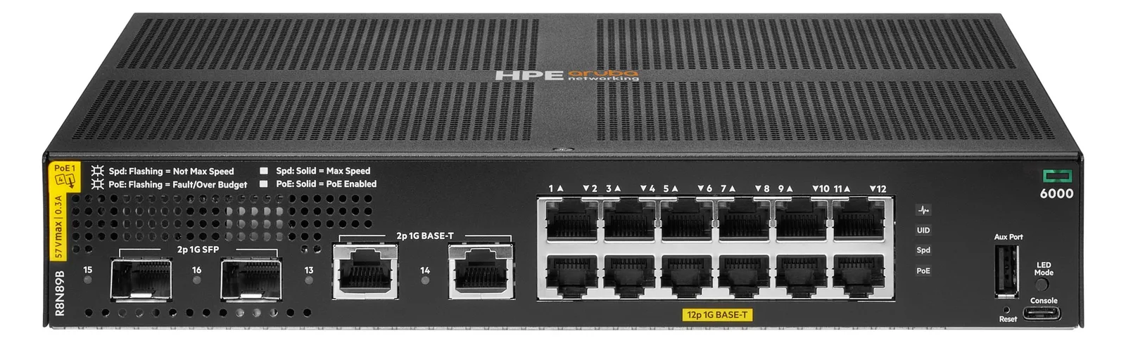 HPE ANW 6000 12G CL4 2F 139W Sw EU en - Switch - Switch - 1 Gbps, Ansicht 2