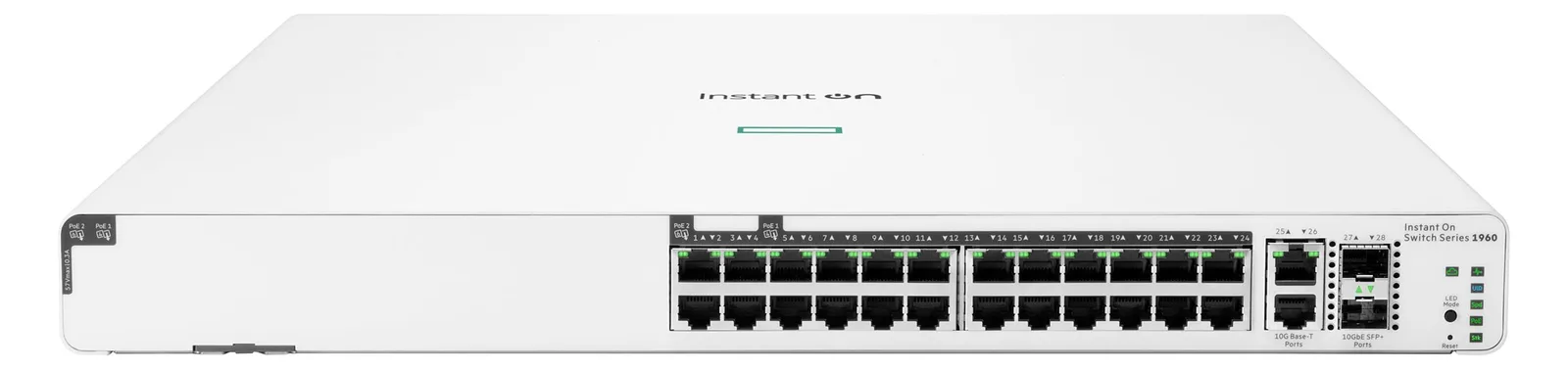 HPE Aruba Instant On 1960 24G 20p Class4 4p Class6 PoE 2XGT 2SFP+ 370W Switch - Switch - L3 Lite - managed, Ansicht 3