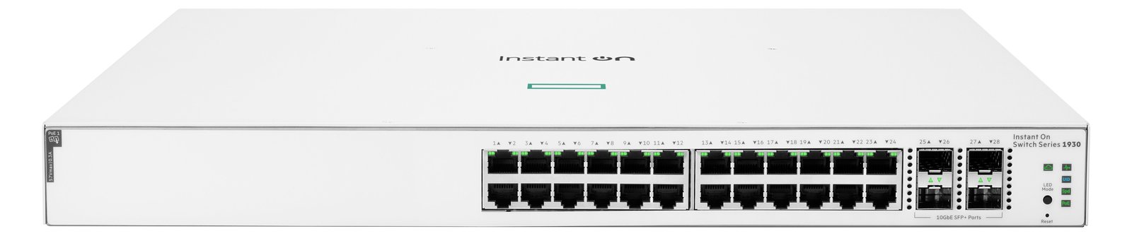 HPE Networking Instant On 1930 24G Class4 PoE 4SFP/SFP+ 195W Switch - Switch - L3 - managed - 24 x 10/100/1000 (PoE)