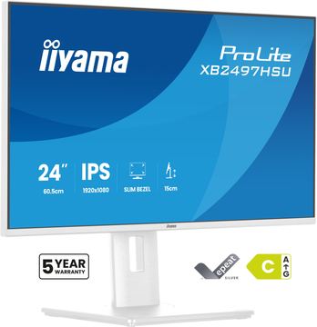 Iiyama XB2497HSU-W1 24 LCD Business Full HD IPS White - 24 - Flachbildschirm (TFT/LCD) - 61 cm von LumaTech