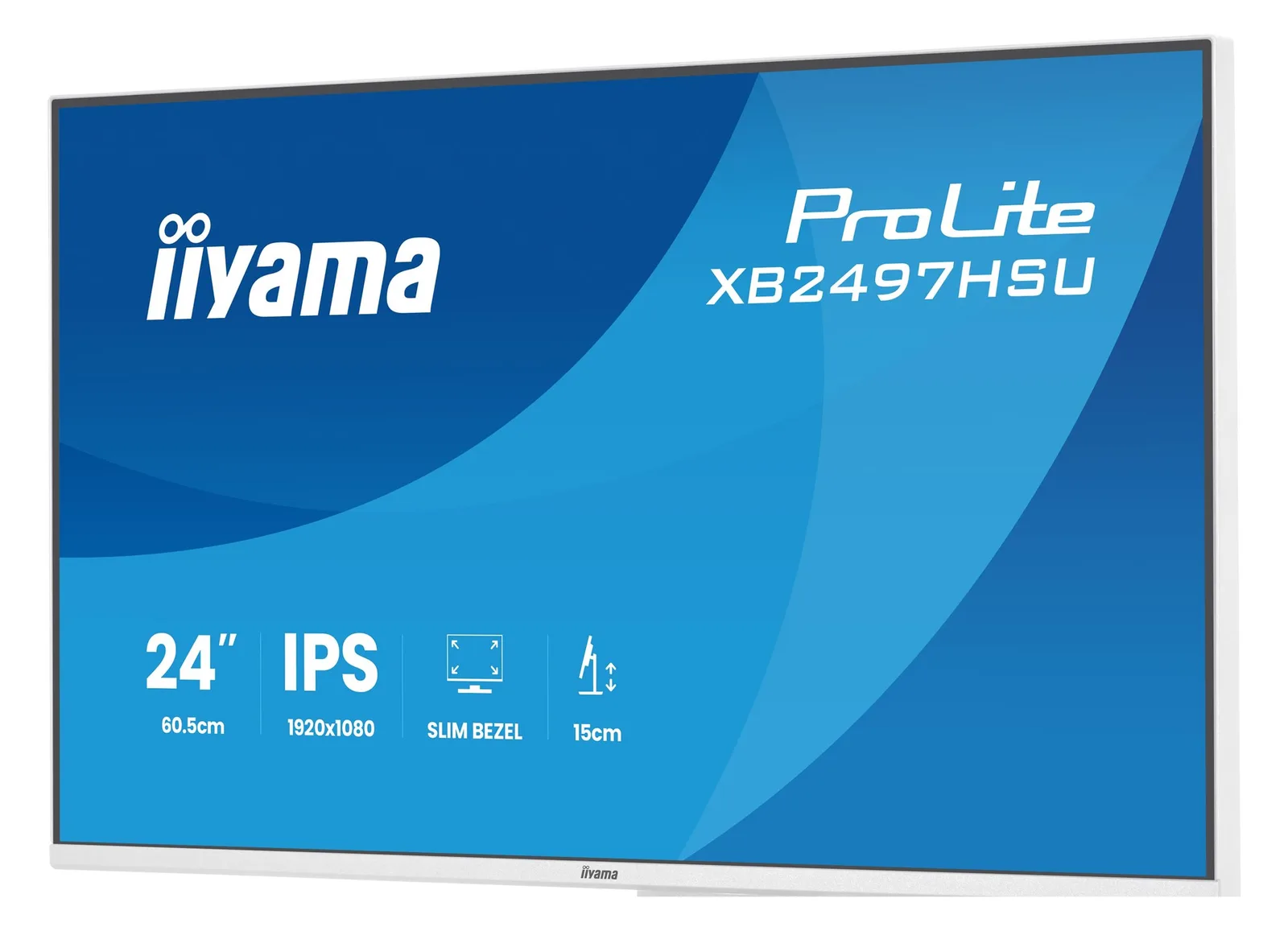 Iiyama XB2497HSU-W1 24 LCD Business Full HD IPS White - 24 - Flachbildschirm (TFT/LCD) - 61 cm, Ansicht 3