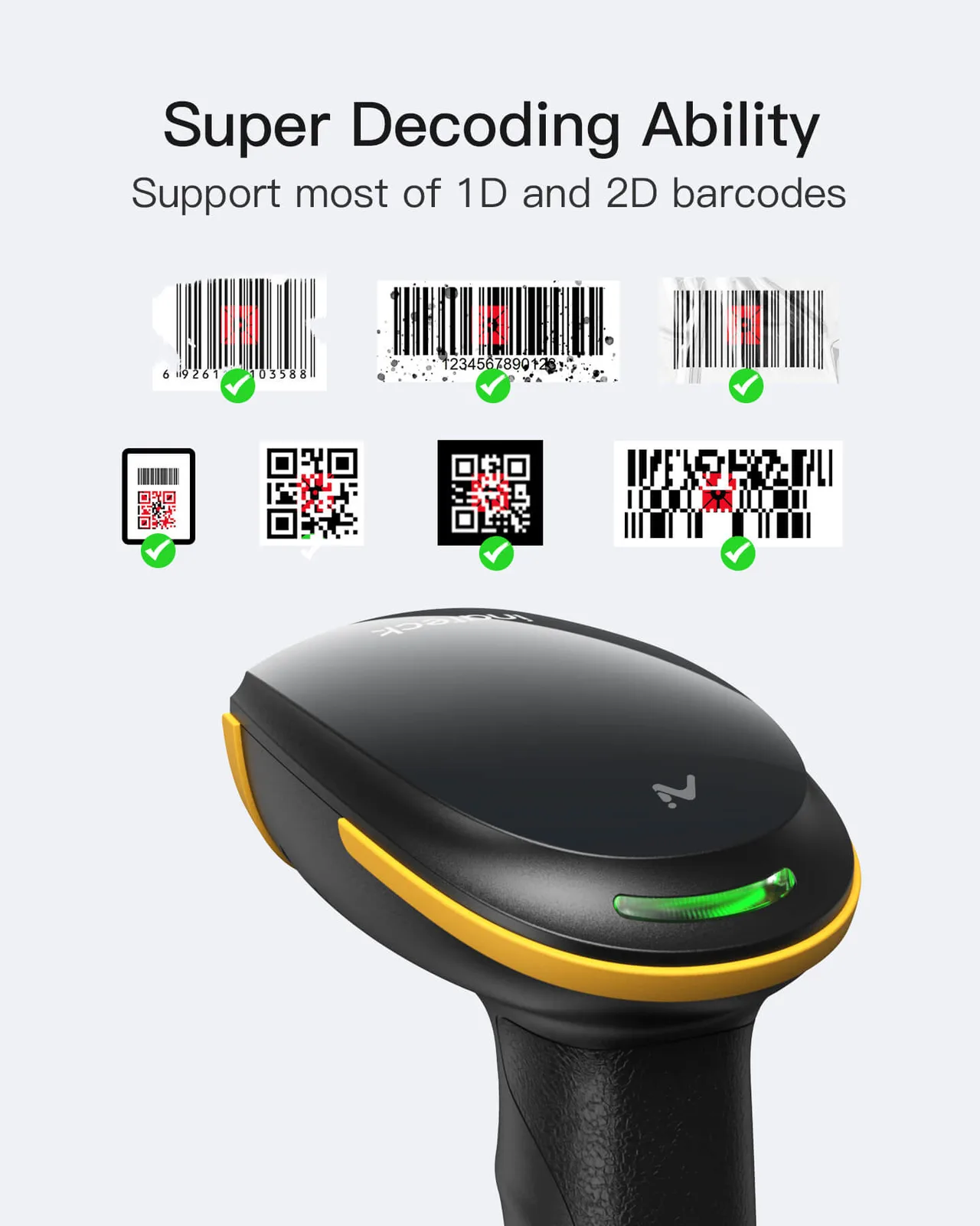 Inateck Barcodescanner 36 black[BCST-36_black] - Barcode-Scanner, Ansicht 2