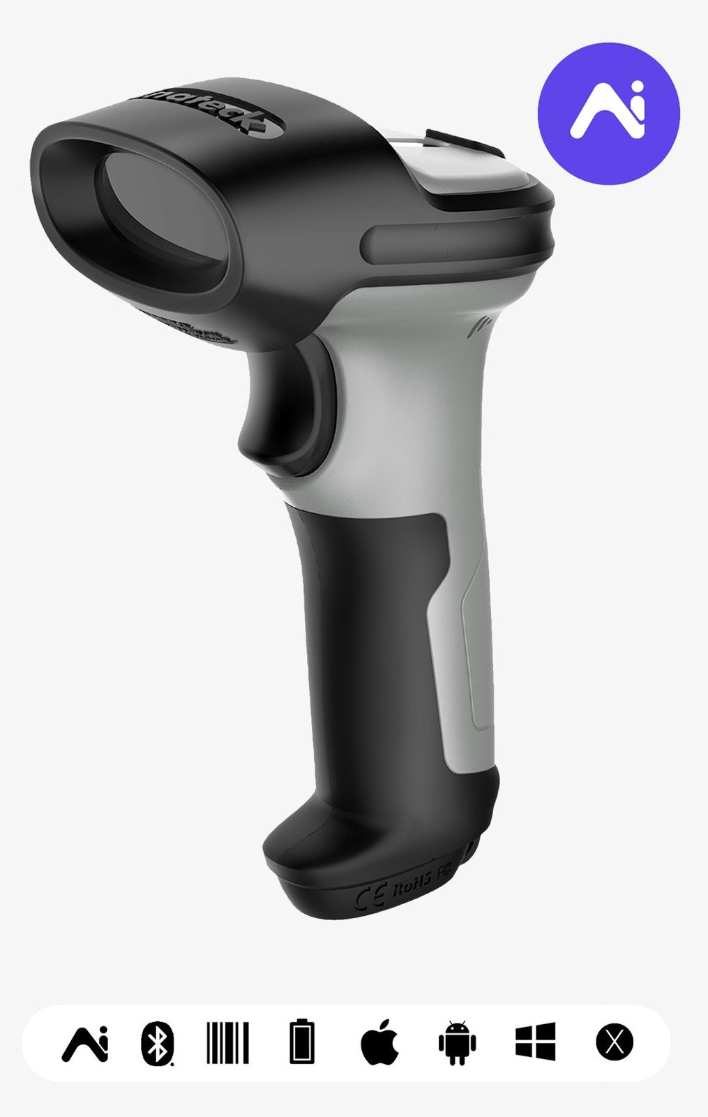 Inateck Barcodescanner 70 AI gray[BCST-70-AI_gray] - Barcode-Scanner