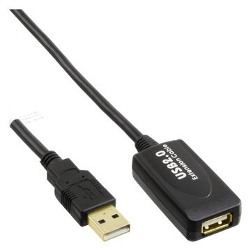 InLine USB 2.0 Aktiv-Verl. - mit Signalverstärkung Repeater - ST A / BU A - 15m von LumaTech