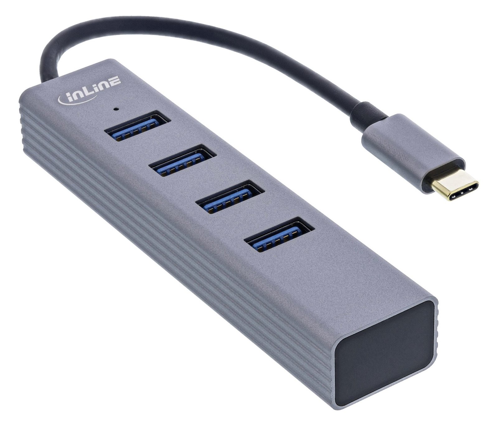 InLine USB-C 3.2 Multi Hub (4x USB-A 5Gb/s) - OTG - Aluminiumgehäuse