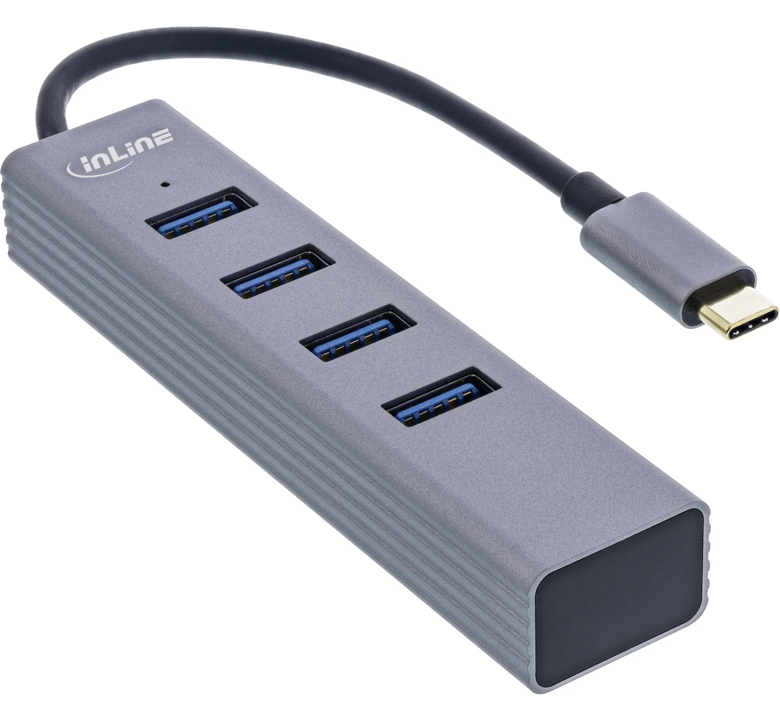 InLine USB-C 3.2 Multi Hub (4x USB-A 5Gb/s) - OTG - Aluminiumgehäuse, Ansicht 2