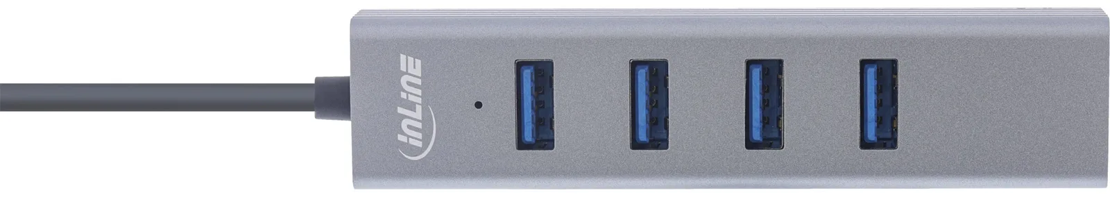 InLine USB-C 3.2 Multi Hub (4x USB-A 5Gb/s) - OTG - Aluminiumgehäuse, Ansicht 4